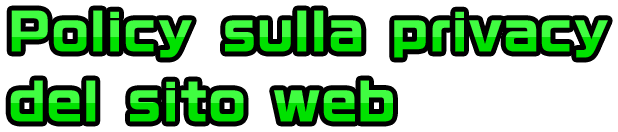 Policy sulla privacy del sito web